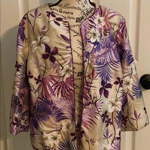 TanJay Jacket Multicolor Floral Size 16P